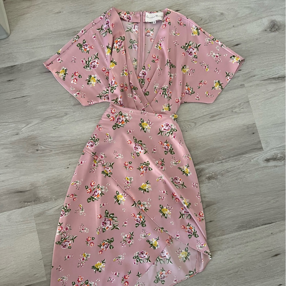 Charles Henry Dolman Wrap Dress Pink Blush Floral Size
XS Dolman Sleeve